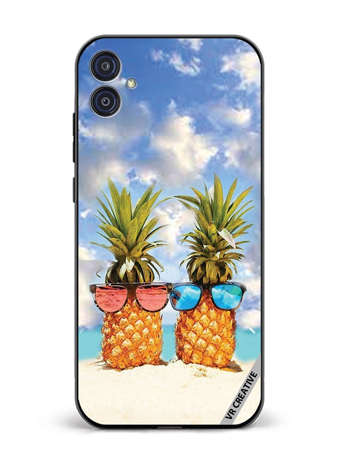 VR CREATIVE Protective Case Cover For Samsung Galaxy M04/F04 Pineapple Design Multicolour - Image 1