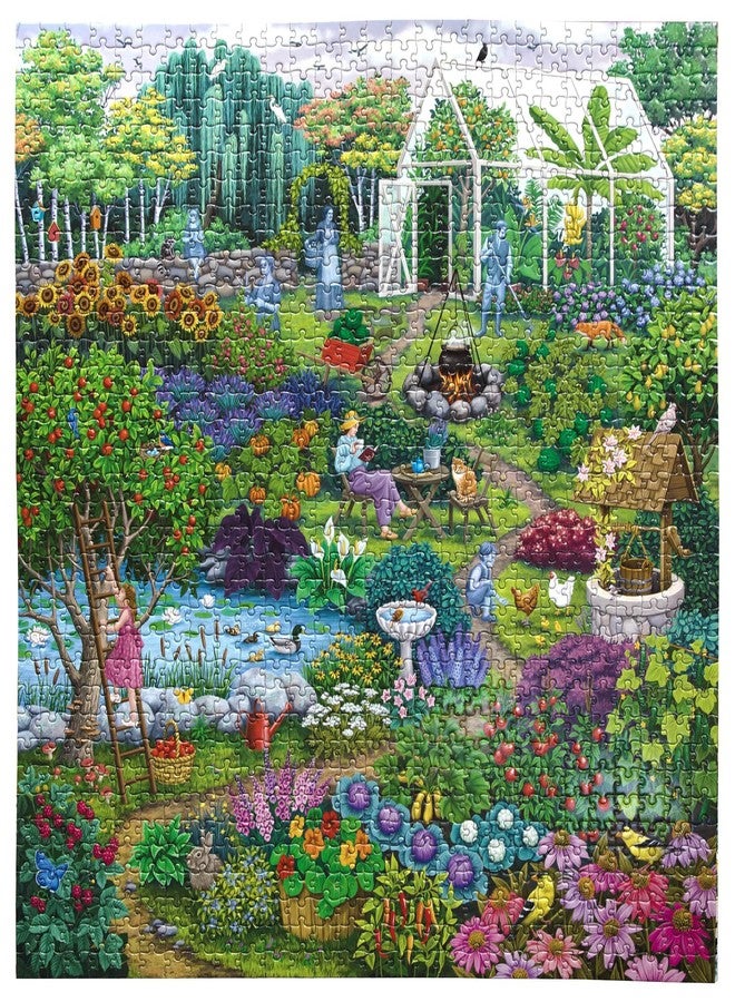 eeBoo Piece & Love: Alchemist's Orchard - 1000 Piece Puzzle - Adult Square Jigsaw, 23x23, Includes Image Reference Insert, Glossy Pieces - Image 3