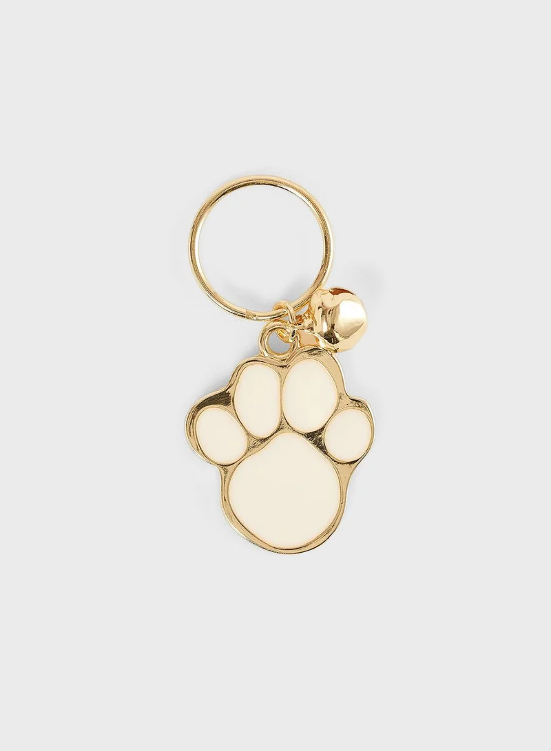 NA-KD Pets Gold Paw Collar With Address Pendant