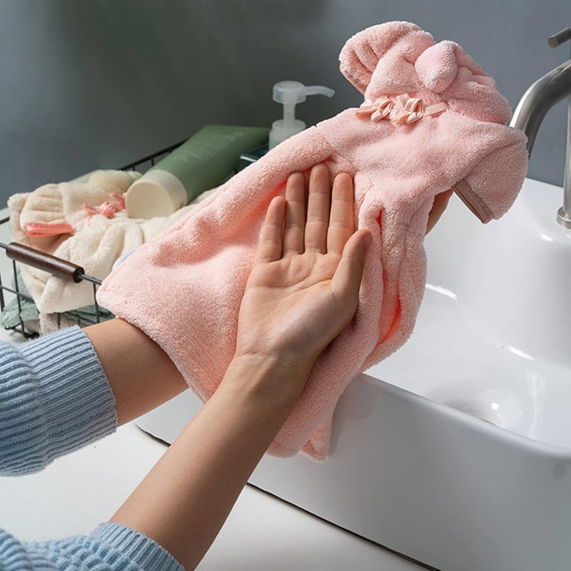 Newvent Water Absorbent Hanging Towel for Kitchen Frock Style Hand Cleaning Towel for Bathroom Microfiber Hand Drying Cloth Pack of 3 - Image 2