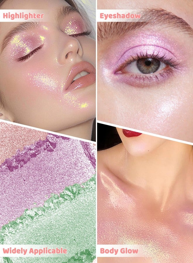Lestpola Green Glitter Eyeshadow Palette, Metallic Shimmer Single Eye Shadow Palette - Image 3