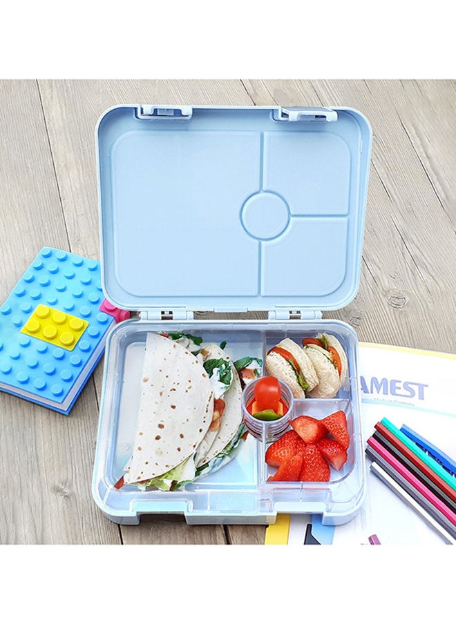 Eazy Kids 4 Compartment Bento Lunch Box With Sandwich Cutter Set - Unicorn Blue  - Image 3