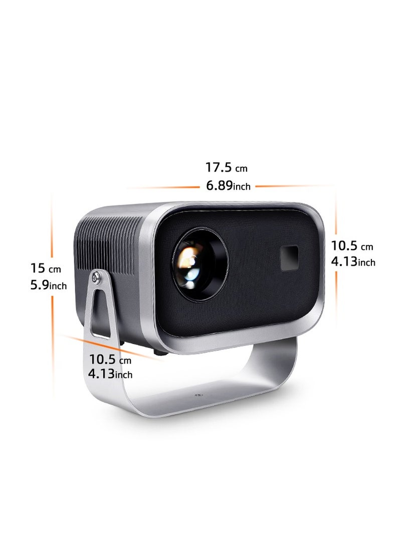 Joshberg - Android 1080P HD Portable Projector 360 Degree Rotating Home Office Projector with Stand - Image 1