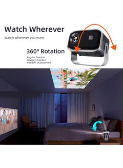 جوشبيرغ جهاز عرض محمول Android 1080P HD يدور 360 درجة للمكتب المنزلي مع حامل  - Image 3