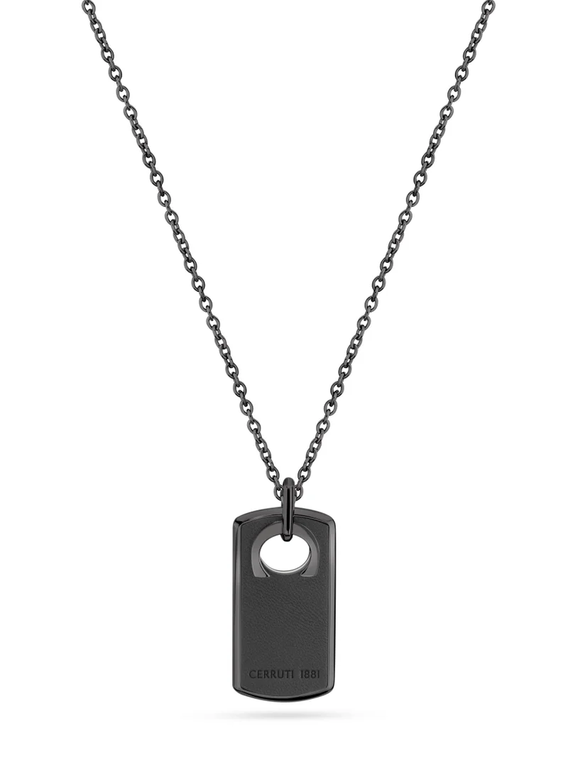 شيروتي 1881 قلادة جلدية رمادية للرجال