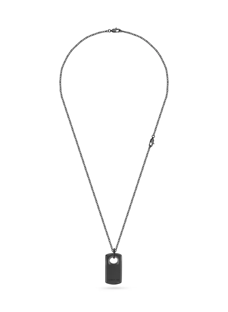 شيروتي 1881 قلادة جلدية رمادية للرجال