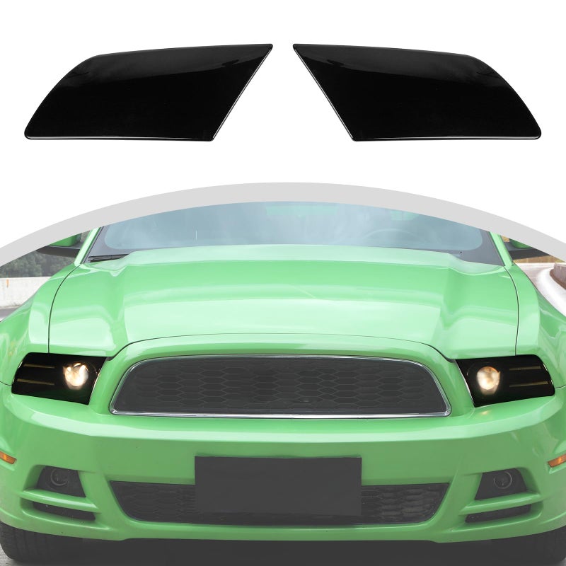 CheroCar Compatible with Mustang Headlight Cover Head Lamp Guard Protector Trim Exterior Accessories Compatible with Ford Mustang 20102014