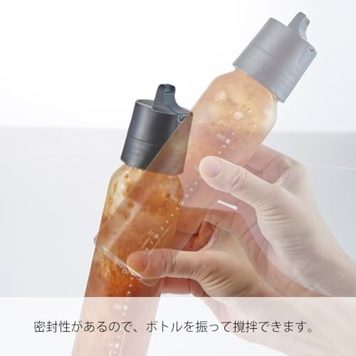 Hario One Touch Dressing Bottle 240ml Pale Grey - Image 3