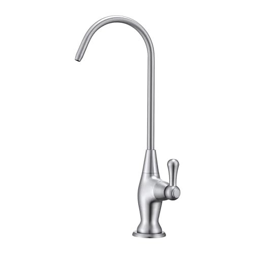 GICASA Sink Drinking Water Faucet, Sink Water Filter System, Suitable for Most Reverse Osmosis or Water Filtration Systems, Solid Brass Reverse Osmosis Faucet for Kitchen Bar, Brushed Nickel - Image 1