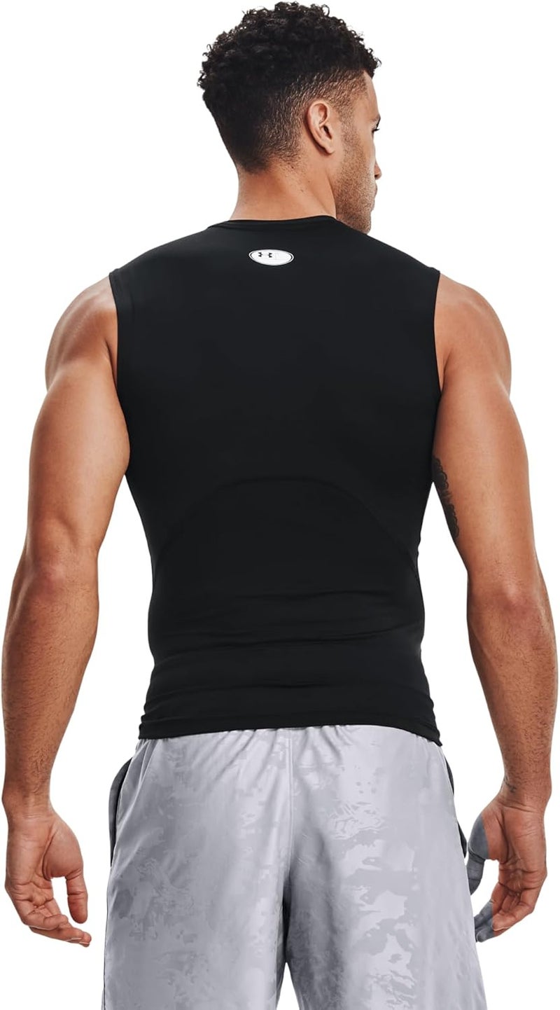 UNDER ARMOUR تي شيرت ضغط بدون أكمام للرجال من هيت جير - Image 4