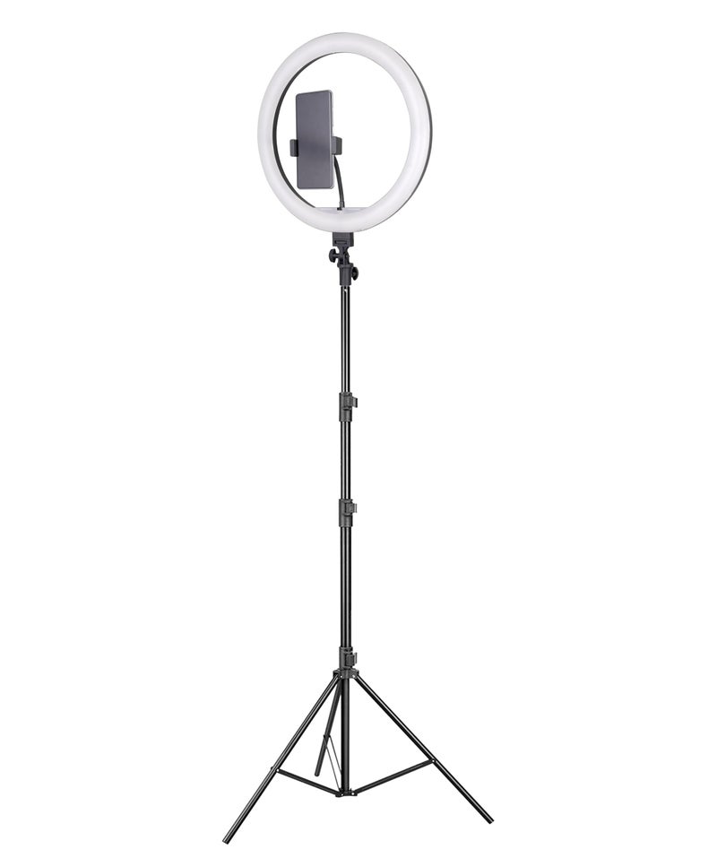 Osaka® 14Inch Professional LED Ring Light 15W Dimmable Extra Bright Lighting with 2 Color Modes for Photo Shoot Video Shoot Live Stream Makeup Compatible with iPhone & Android Smartphones. - Image 4