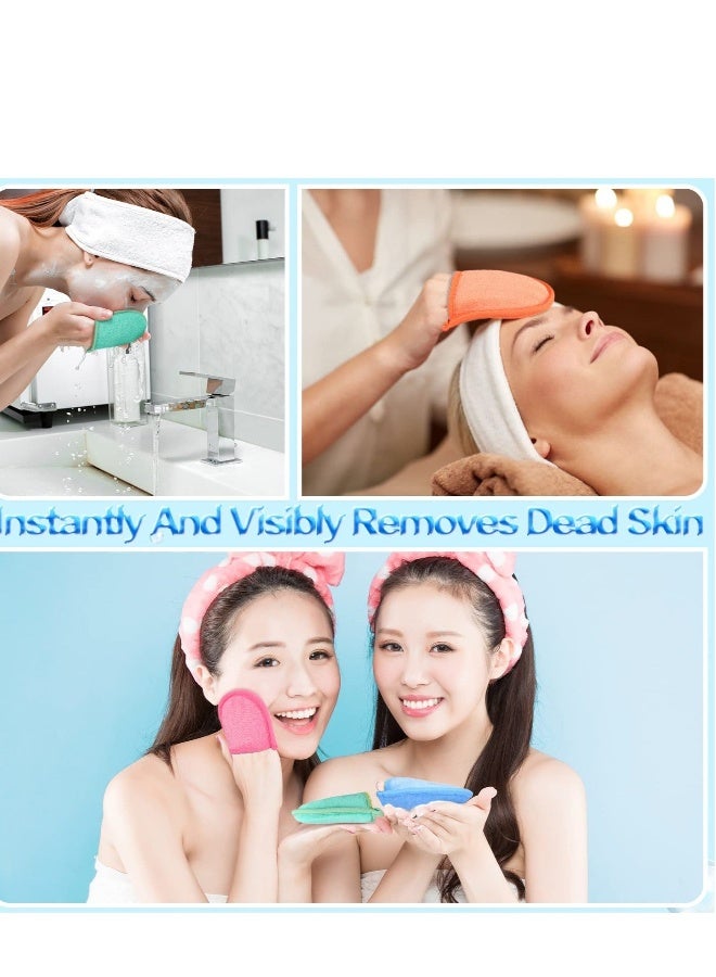 4 Pcs Exfoliating Glove, Face Scrub and Body Scrub Mitt, Deep Exfoliating Mitt Body Scrub, Dead & Dry Skin Remover Exfoliator Face Scrub Tool  - Image 4
