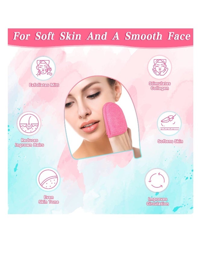 4 Pcs Exfoliating Glove, Face Scrub and Body Scrub Mitt, Deep Exfoliating Mitt Body Scrub, Dead & Dry Skin Remover Exfoliator Face Scrub Tool  - Image 3