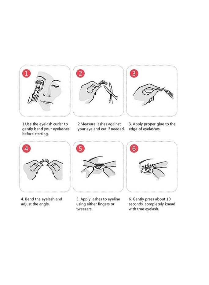ORiTi رموش صناعية من ORiTi، 5 أزواج من الرموش الصناعية الطبيعية الناعمة ثلاثية الأبعاد، رموش صناعية سميكة متقاطعة مصنوعة يدويًا، مجموعة رموش طويلة ناعمة قابلة لإعادة الاستخدام للمكياج (G800) - Image 3