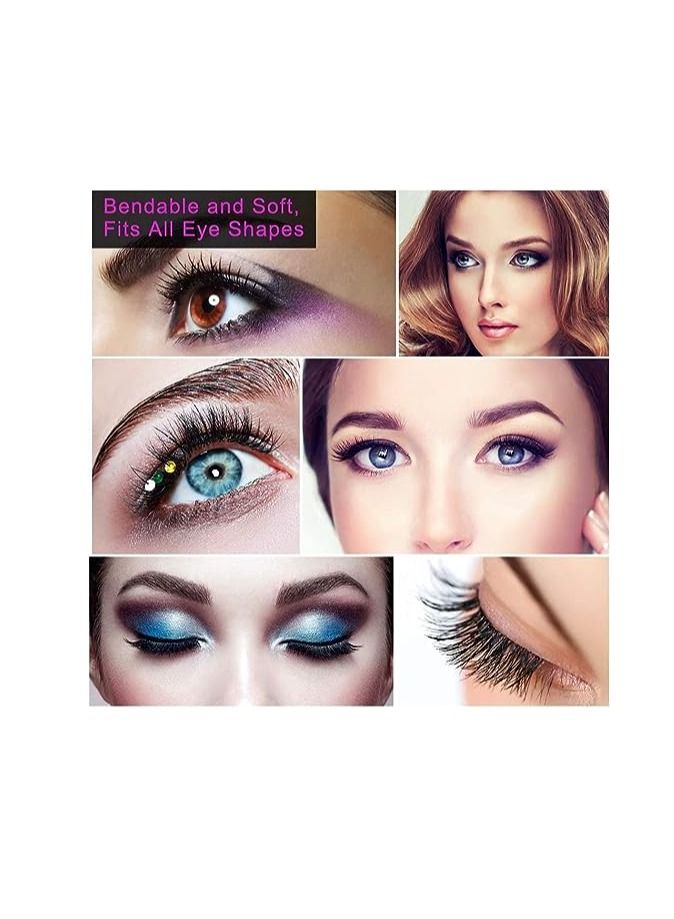 ORiTi رموش صناعية من ORiTi، 5 أزواج من الرموش الصناعية الطبيعية الناعمة ثلاثية الأبعاد، رموش صناعية سميكة متقاطعة مصنوعة يدويًا، مجموعة رموش طويلة ناعمة قابلة لإعادة الاستخدام للمكياج (G800) - Image 5