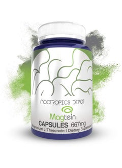 Nootropics Depot Magtein Magnesium Lthreonate Capsules ; 90 Count ; Mineral Supplement ; Natural Nootropic ; Supports Mitochondrial Function ; Boosts Energy And Cognitive Function  - Image 1