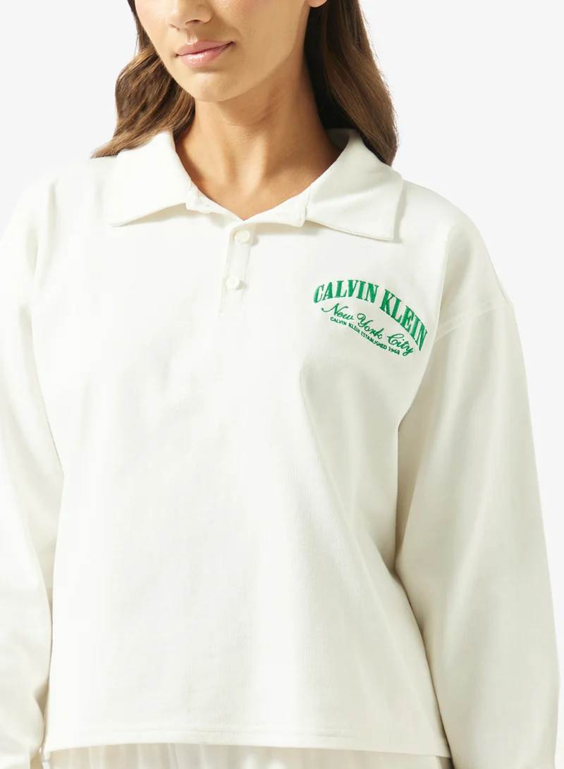 CALVIN KLEIN  Logo Polo Shirt for Women | Best Price UAE