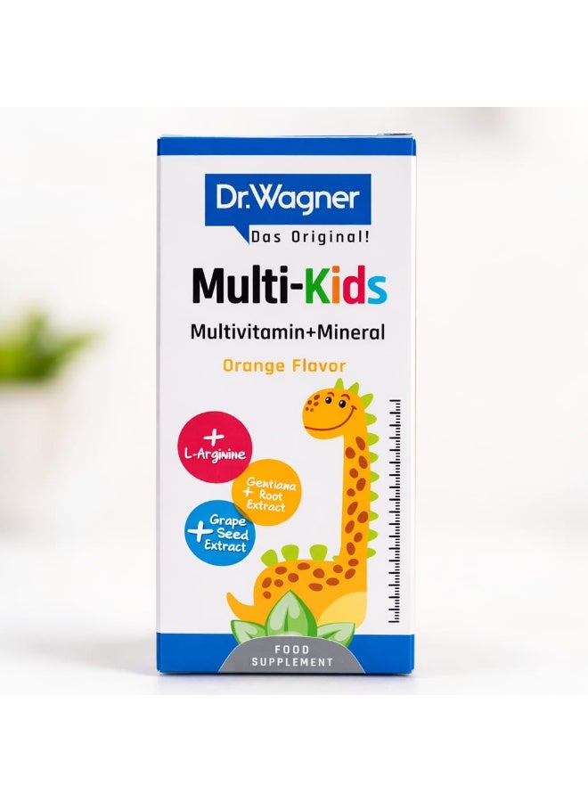 Dr.Wagner Dr. Wagner Multi-Kids Multivitamin + Mineral Syrup – Orange Flavor (150 ml) - Image 3