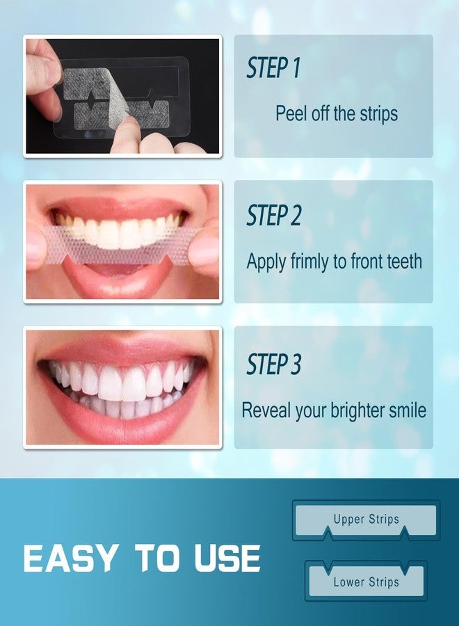 BITTZOOT شرائط تبييض الأسنان BITTZOOT، تُبيض الأسنان من أول استخدام، لا تسبب الحساسية، آمنة على مينا الأسنان، نتائج سريعة خلال 30 دقيقة، تزيل بقع القهوة/النبيذ/التدخين المتراكمة لسنوات، تبييض سريع وفعال للأسنان، بنكهة النعناع - عبوة من 7 علاجات (14 شريطًا) (7) - Image 3