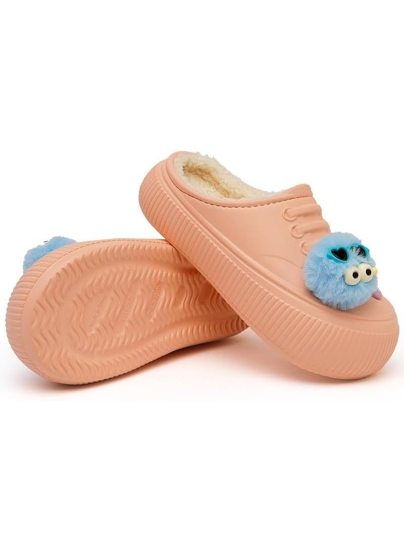 Lucky Kids Waterproof Kids Slippers Fur Lined Clogs Winter Garden Shoes Warm House Slippers Indoor Outdoor Mules - Image 1