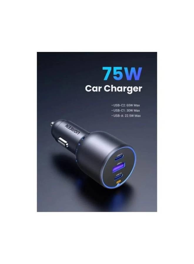 Ugreen 75W Car Charger with 2 PD Ports and 1 USB Port - Image 4