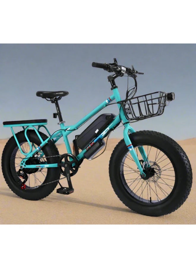 Desert Riding Electric Bike with Fat 22 Inch Tires for Off Road Adventure - Image 1