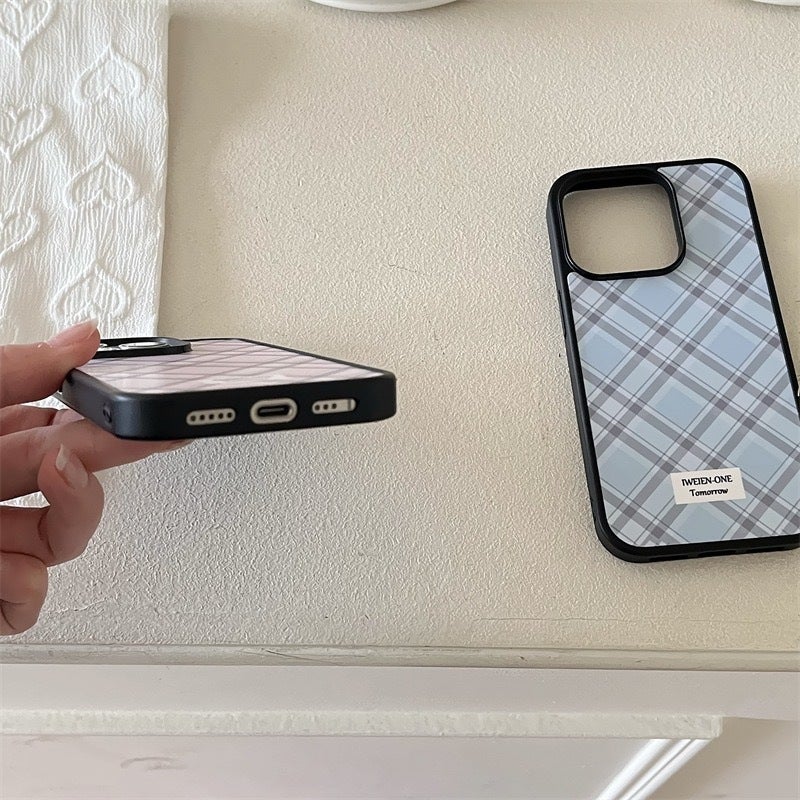 Film Shell Korean Ins Simple Rhombus Pattern 17 Apple 17 Promax Mobile Phone Case Suitable for Iphone16Pro/15 - Image 4