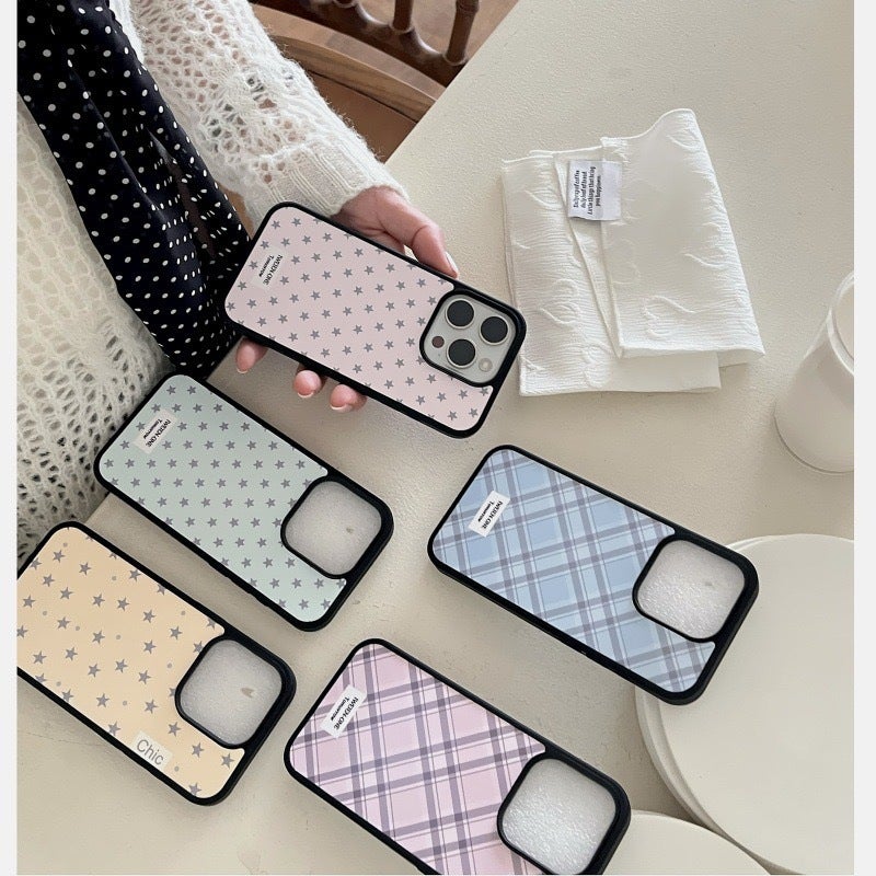Film Shell Korean Ins Simple Rhombus Pattern 17 Apple 17 Promax Mobile Phone Case Suitable for Iphone16Pro/15 - Image 3