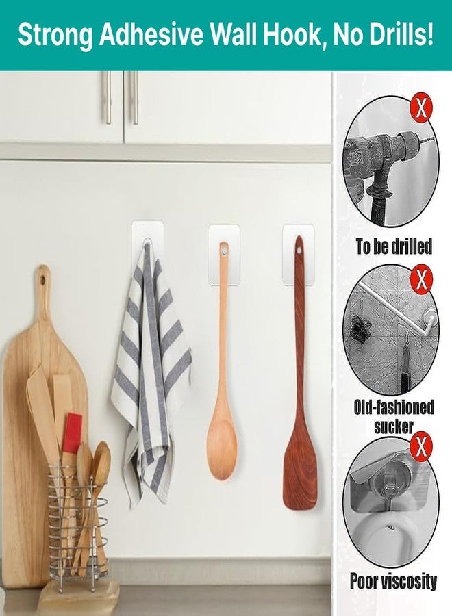 MagicMonk (Pack of 20 Photo Frame Hooks for Wall Without Drilling, Self Adhesive Hooks for Wall Heavy Duty Strong Nail Free for Hanging Photo Frame (Hanging Hook, Transparent) Stainless Steel - Image 2