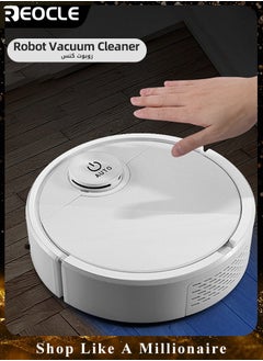 REOCLE Robot Vacuum Automatic Robot Vacuum Cleaner with Big Battery & Sensitive Obstacle Avoidance & 30cm Body & Strong Suction Automatic Touch Floor Sweeping Robot for Carpet Hard Floor  - Image 1