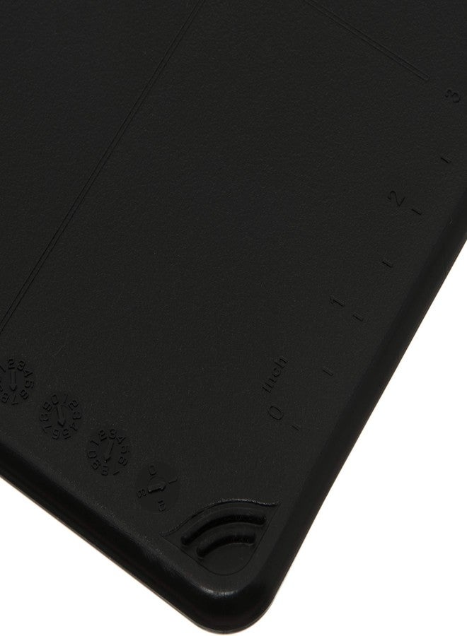 San Jamar Saf-T-Grip Plastic Cutting Board with Safety Hook, 6" x 9" x 0.375", Black - Image 4