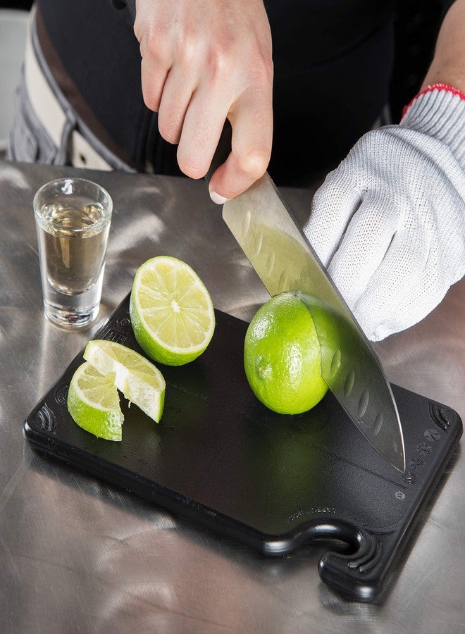 San Jamar Saf-T-Grip Plastic Cutting Board with Safety Hook, 6" x 9" x 0.375", Black - Image 5