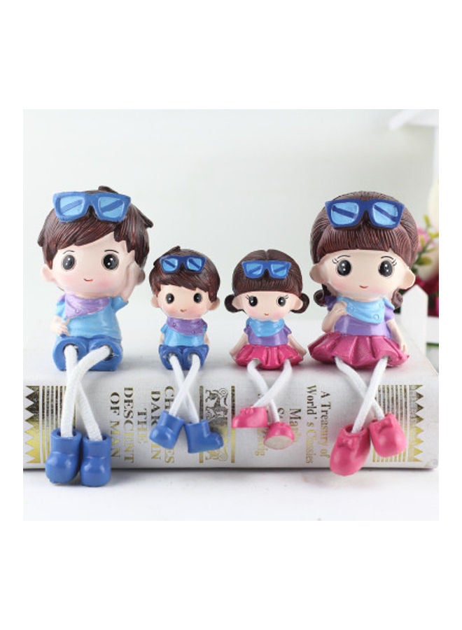 NIBEMINENT A Family Of Four Hang Doll Handicraft Ornaments Multicolour