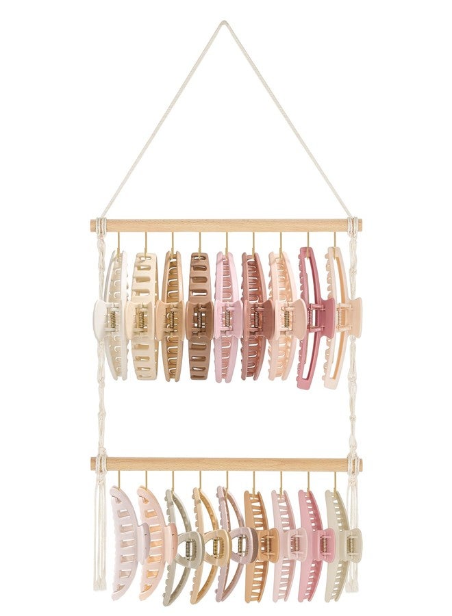 داهي منظم مشابك الشعر من داهي ماكرامي، حامل معلق لمشابك الشعر، لتخزين إكسسوارات الشعر للنساء والفتيات، وحامل مجوهرات، وديكور حائط لغرفة النوم أو الباب أو الخزانة. - Image 1