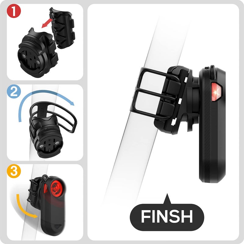 TUSITA Bike Seat Post Mount Compatible with Garmin Varia RTL510 RTL515 RVR315, Rearview Radar - Round,D Shaped,Aero Seat Post Compatibility - Image 3