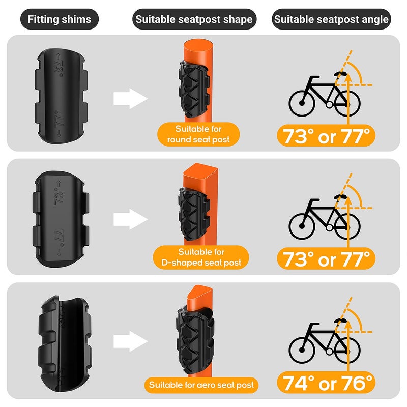 TUSITA Bike Seat Post Mount Compatible with Garmin Varia RTL510 RTL515 RVR315, Rearview Radar - Round,D Shaped,Aero Seat Post Compatibility - Image 4