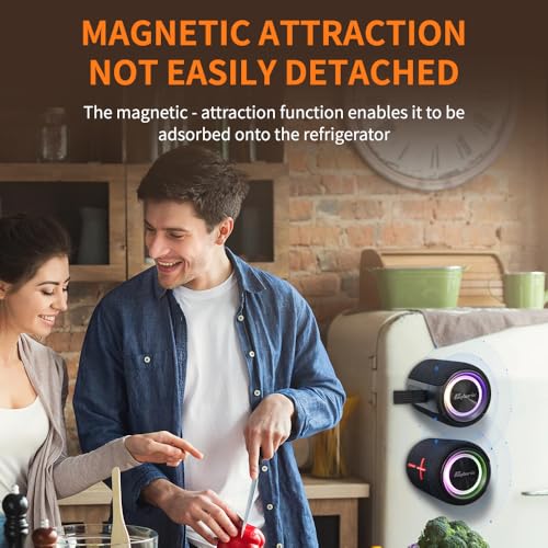 Cyboris 2 in 1 Magnetic Dual Splittable Bluetooth Speaker, IPX6 Waterproof Split Portable Wireless Speaker with 20W Loud Stereo Sound, Bluetooth V5.3, 24H Playtime, Multiple pairing for Home,Outdoor or Travel - Image 4