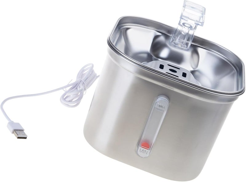 Automatic Pet Water Fountain Electric Waterer Bowl Dispenser for Cats Dog Purifiers Stainless Steel Fountain Automatic Pet Water Dispenser - Image 4