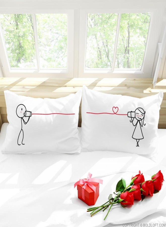 BoldLoft Say I Love You Couples Pillowcases-Valentines Pillow Covers, Couple Gifts for Her, Wife, Girlfriend, I Love You Gifts, His and Hers Bedroom Decor - Image 3