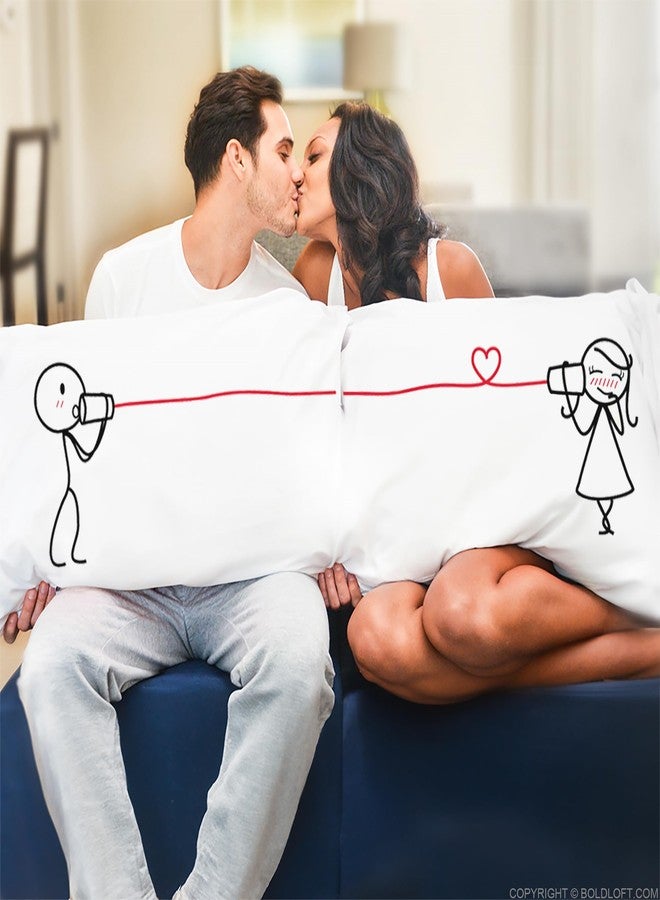 BoldLoft Say I Love You Couples Pillowcases-Valentines Pillow Covers, Couple Gifts for Her, Wife, Girlfriend, I Love You Gifts, His and Hers Bedroom Decor - Image 4
