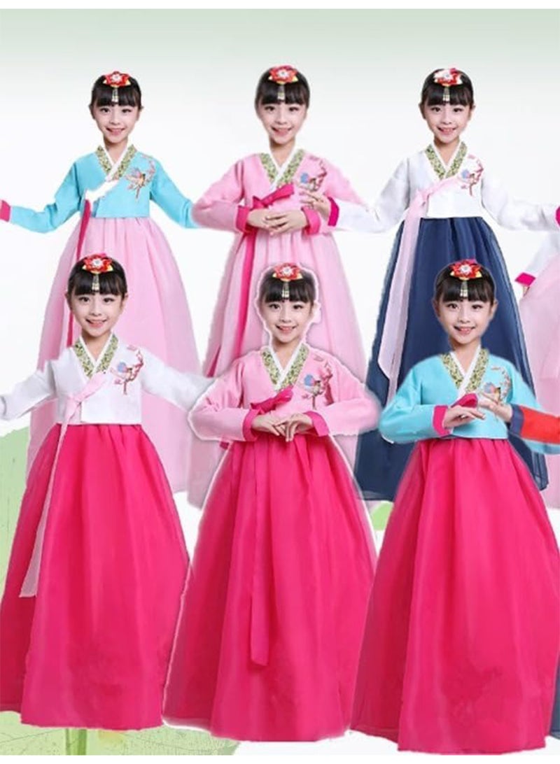 Loquat Girl Hanbok Dance Dress Korea Traditional Dress Cosplay Outfit National Costume Kids Dance Performance Wear - Image 3