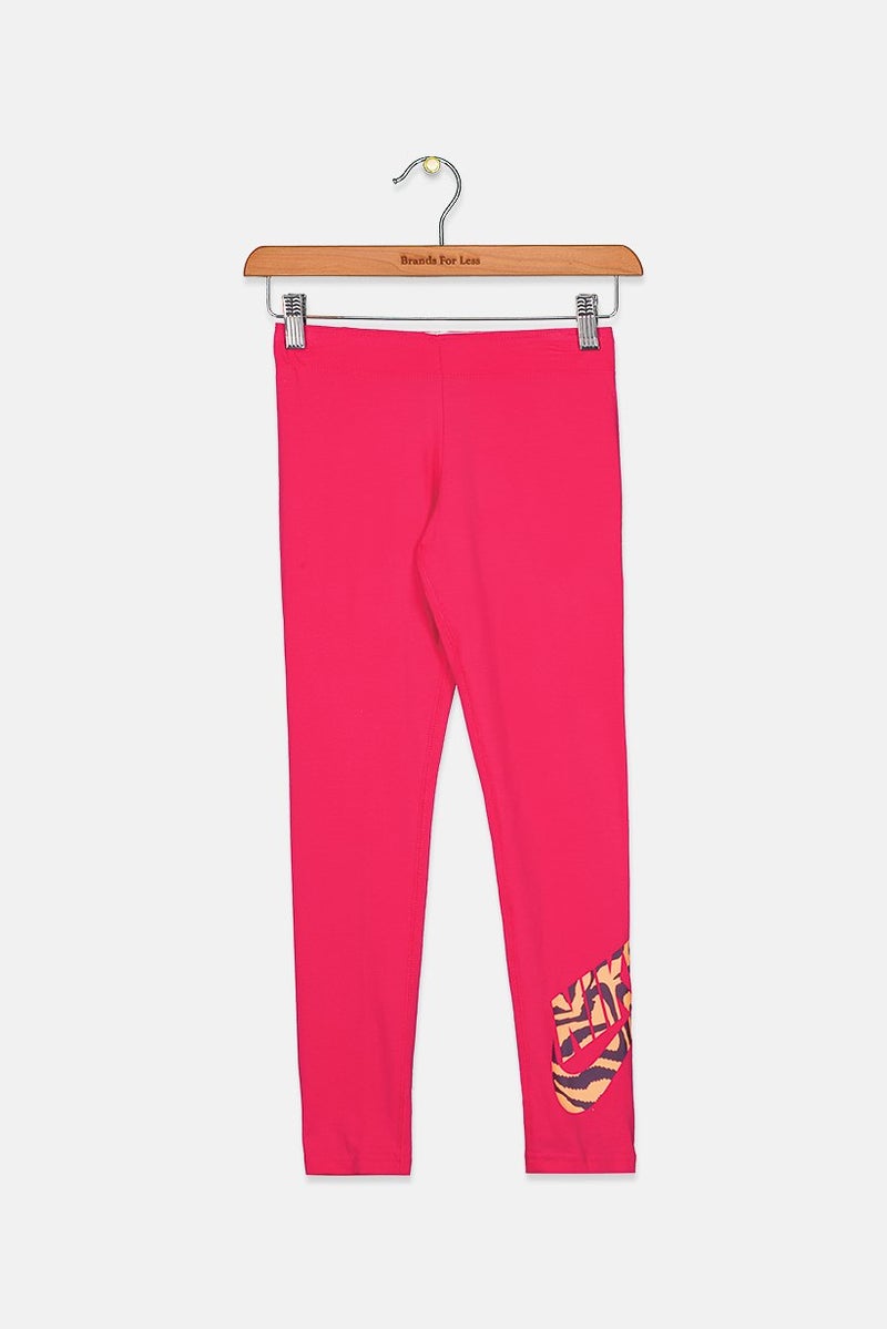 Nike Kids Girl Graphic Print Pull On Pants, Fuchsia - Image 1