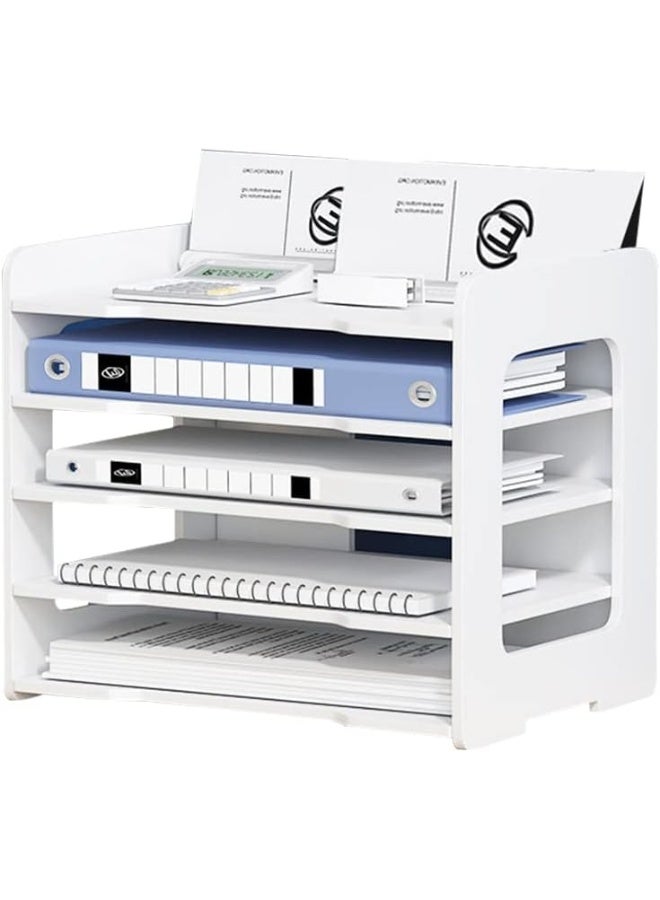 TPGP Desktop Letter Organizer, 5 Shelves A4 Paper Office Organizer, A4 Document Holder, Trays for Filing Documents at Home, Office, School  - Image 1