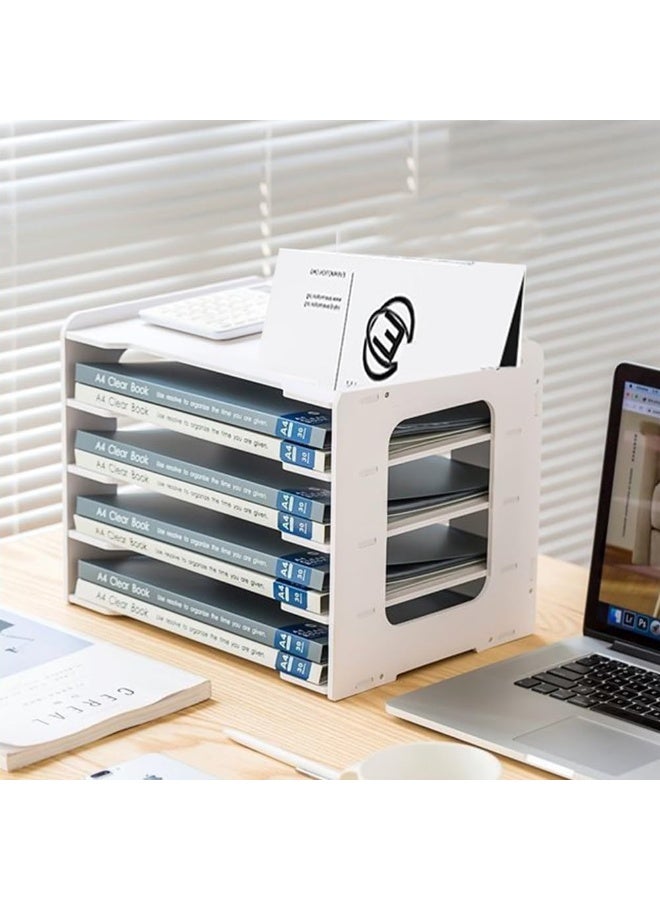 TPGP Desktop Letter Organizer, 5 Shelves A4 Paper Office Organizer, A4 Document Holder, Trays for Filing Documents at Home, Office, School  - Image 3