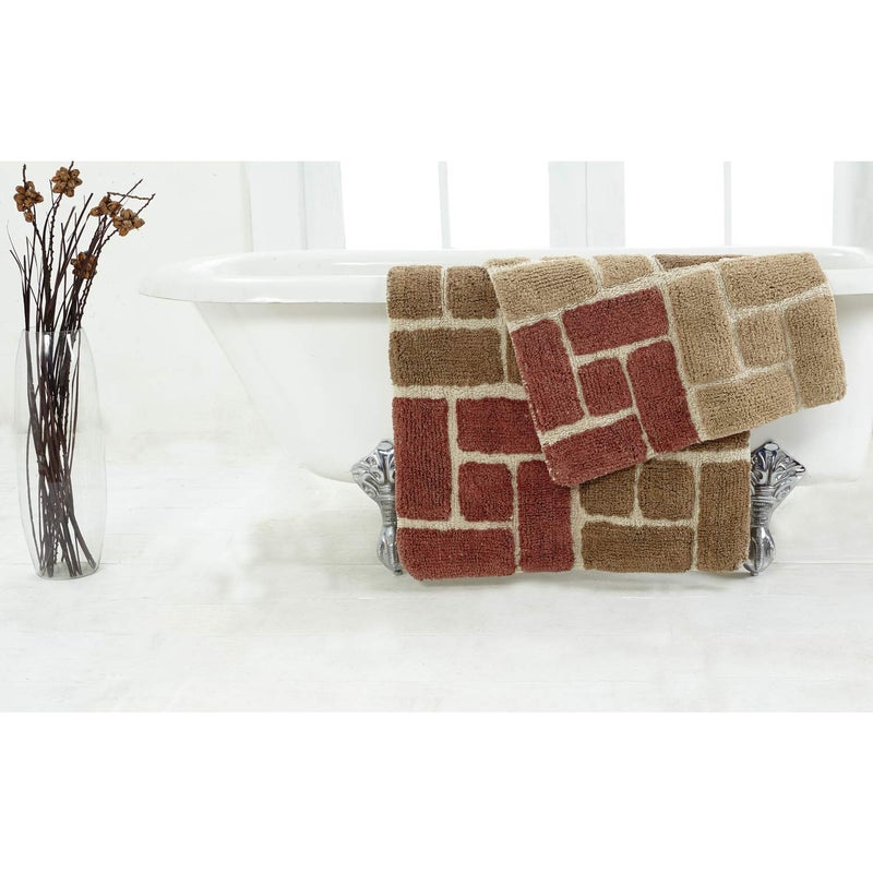 Chesapeake Merchandising Berkeley 2 Pc Adobe Bath Rug Set 44703 21 x 34 24 x 40