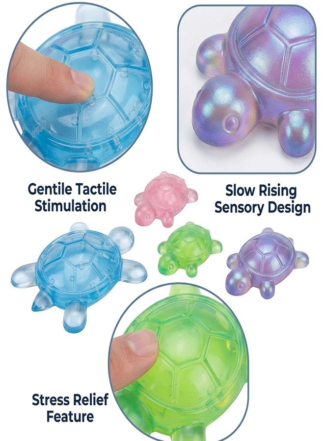 piercing 4Pcs Squishy Dumpling, Turtle Squishy, Squishy Dumpling, Toy for Students and Office Workers, Cute Animal Figurine for Desk Decoration, Portable with Slow Rising Feature, Taba Squishy Collectible - Image 5