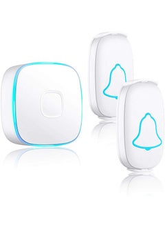 LENND Wireless Doorbell, Waterproof Door Bell with 38 Melodies and Led Flash,260m Range, 4 Level Volume, 2 Remote Buttons & 1 Receiver  - Image 1