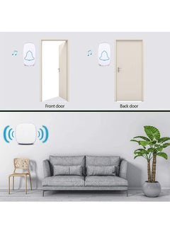 LENND Wireless Doorbell, Waterproof Door Bell with 38 Melodies and Led Flash,260m Range, 4 Level Volume, 2 Remote Buttons & 1 Receiver  - Image 5