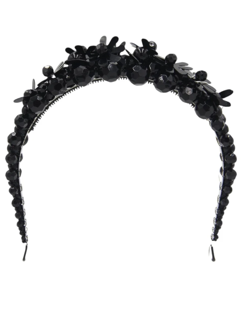 دىدانيالا Headband Black Crystal Flowers For Women's and  Girls