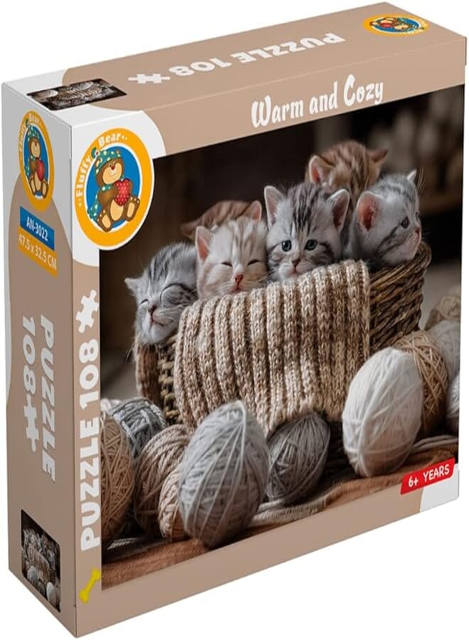 Fluffy Bear Warm & Cozy Puzzle (108 Pieces)